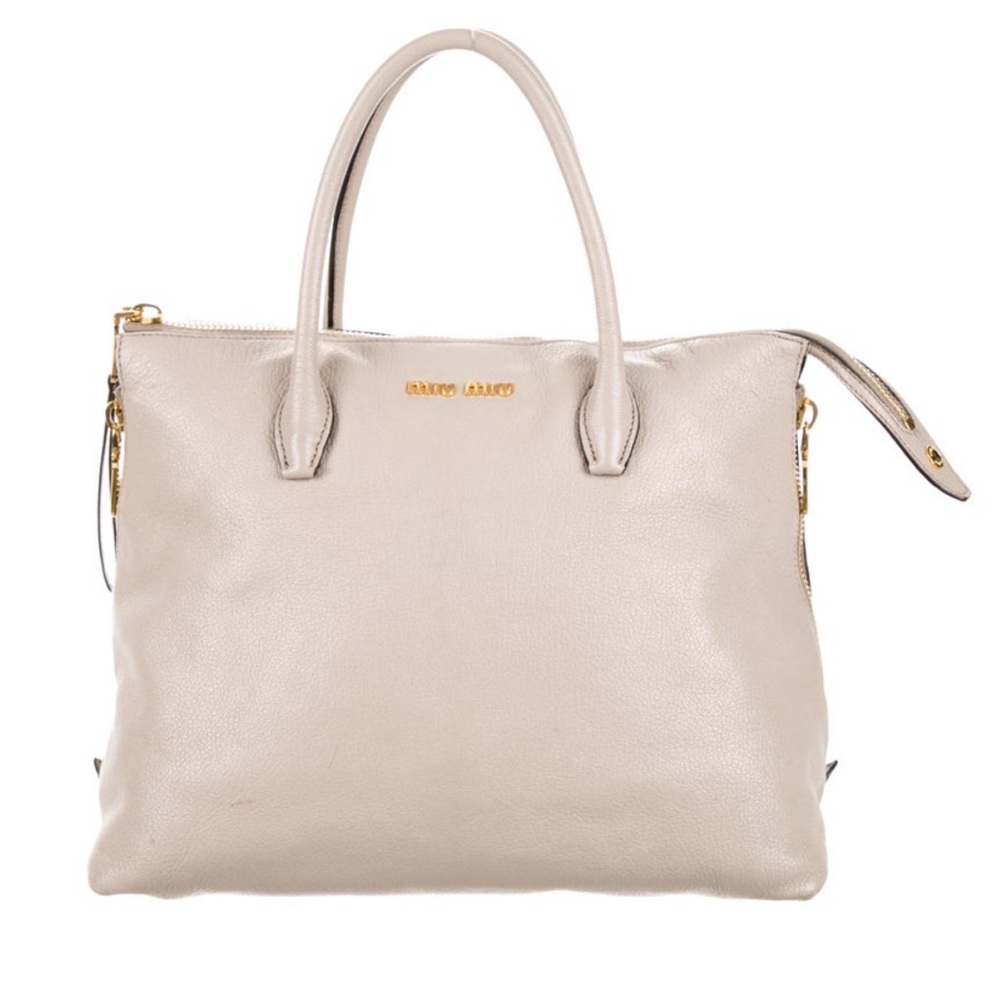 Miu Miu Madras Leather Satchel Bag